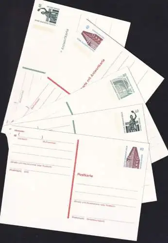 BERLIN 1989 Mi-Nr. P 129/33 F/A Postkarten ungelaufen