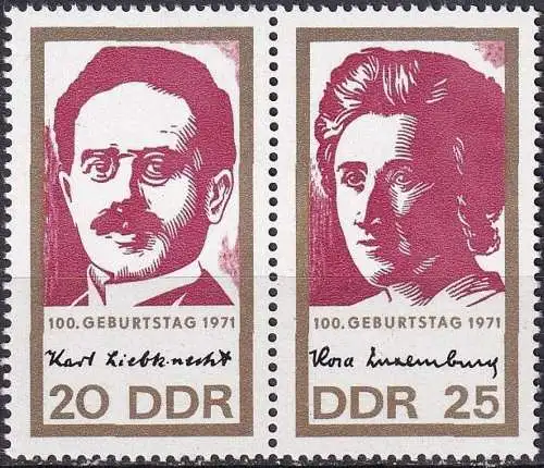 DDR 1971 Mi-Nr. 1650/51 ** MNH