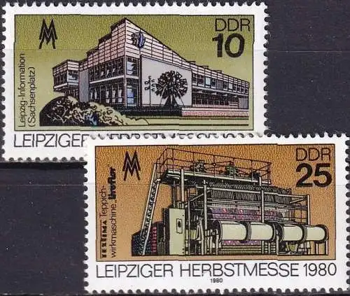 DDR 1980 Mi-Nr. 2539/40 ** MNH