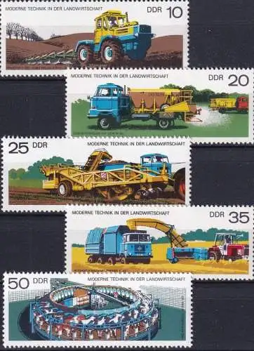 DDR 1977 Mi-Nr. 2236/40 ** MNH