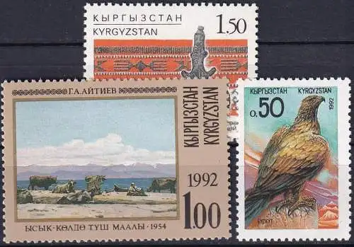 KIRGISIEN 1992 Mi-Nr. 2-4  ** MNH