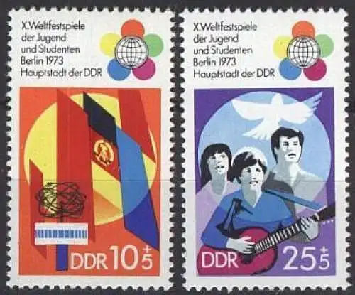 DDR 1973 Mi-Nr. 1829/30 ** MNH