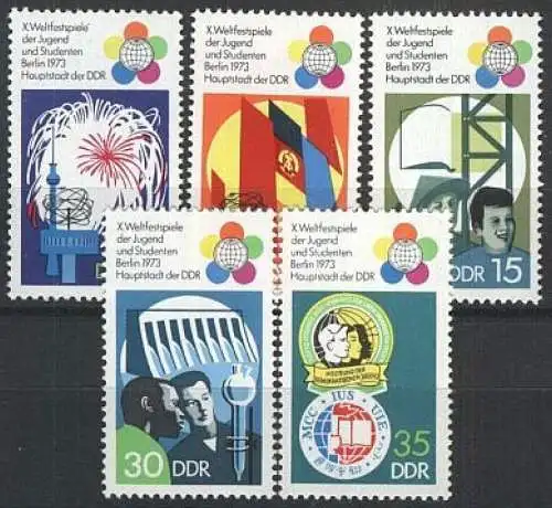DDR 1973 Mi-Nr. 1862/66 ** MNH
