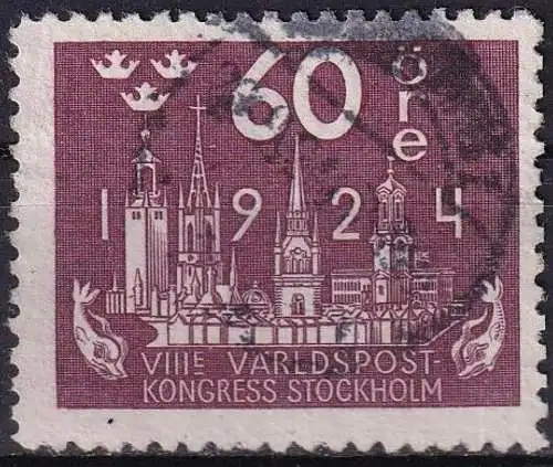 SCHWEDEN 1924 Mi-Nr. 154 W o used