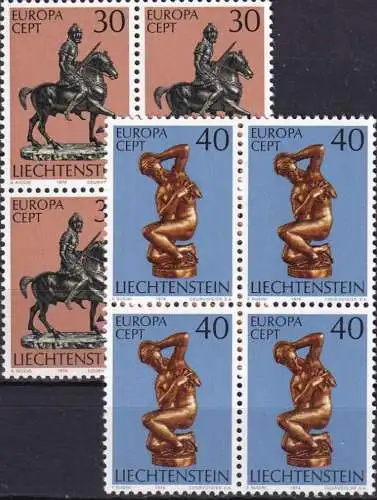 LIECHTENSTEIN 1974 Mi-Nr. 600/01 Viererblock ** MNH