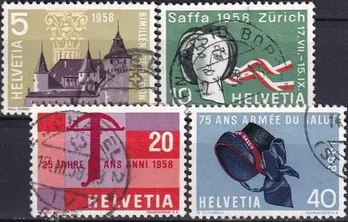 SCHWEIZ 1958 Mi-Nr. 653/56 o used