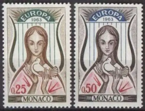 MONACO 1963 Mi-Nr. 742/43 ** MNH