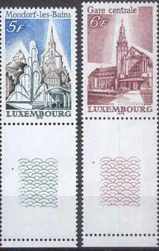 LUXEMBURG 1979 Mi-Nr. 985/86 mit Leerfeld ** MNH