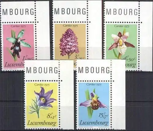 LUXEMBURG 1975 Mi-Nr. 914/18 Eckrand ** MNH