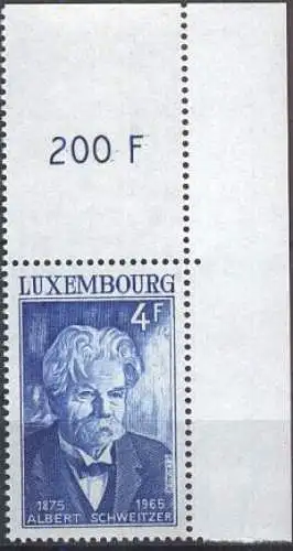 LUXEMBURG 1975 Mi-Nr. 908 Eckrand ** MNH