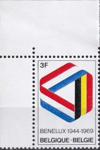 BELGIEN 1969 Mi-Nr. 1557 Eckrand ** MNH