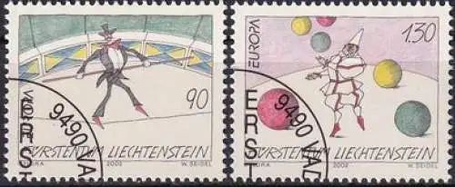 LIECHTENSTEIN 2002 Mi-Nr. 1283/84 o used - aus Abo