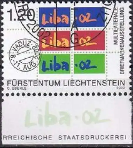 LIECHTENSTEIN 2002 Mi-Nr. 1285 o used - aus Abo