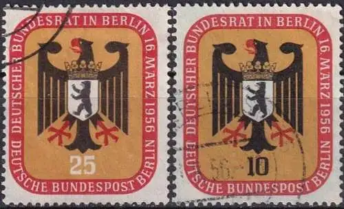 BERLIN 1956 Mi-Nr. 136/37 o used