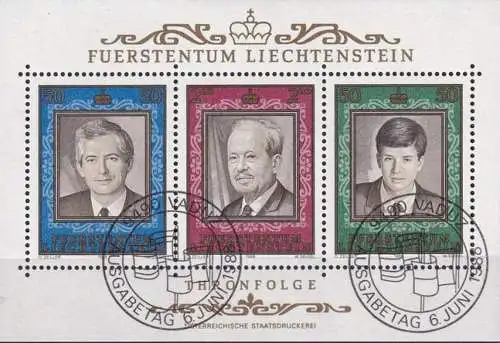 LIECHTENSTEIN 1988 Mi-Nr. Block 13 o used - aus Abo