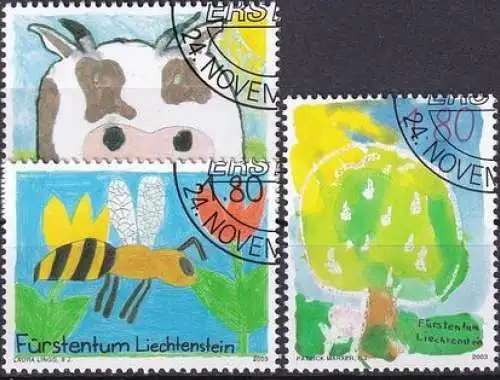 LIECHTENSTEIN 2003 Mi-Nr. 1336/38 o used - aus Abo