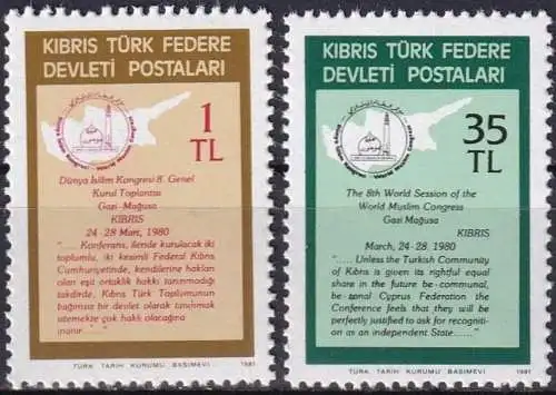 TÜRK. ZYPERN 1981 Mi-Nr. 95/96 ** MNH