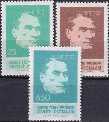 TÜRK. ZYPERN 1978 Mi-Nr. 63/65 ** MNH