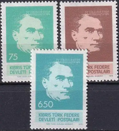 TÜRK. ZYPERN 1978 Mi-Nr. 63/65 ** MNH