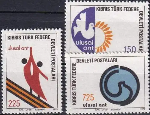 TÜRK. ZYPERN 1978 Mi-Nr. 60/62 ** MNH
