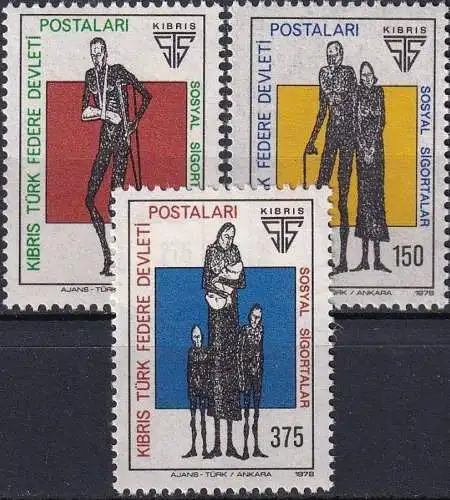 TÜRK. ZYPERN 1978 Mi-Nr. 52/54 ** MNH