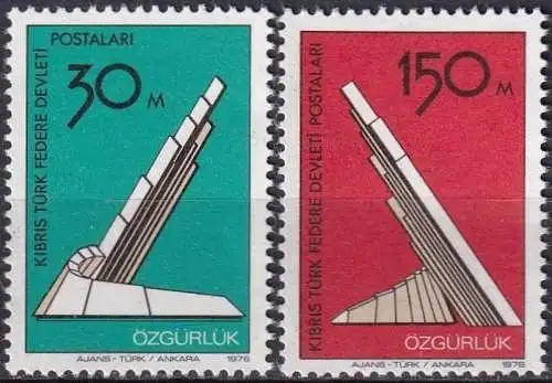 TÜRK. ZYPERN 1976 Mi-Nr. 39/40 ** MNH