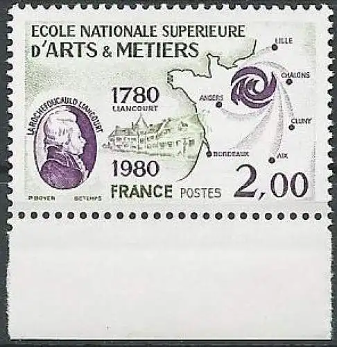 FRANKREICH 1980 Mi-Nr. 2205 ** MNH