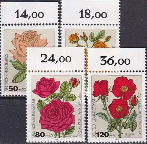 DEUTSCHLAND 1982 Mi-Nr. 1150/53 ** MNH