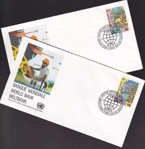 UNO NEW YORK 1989 Mi-Nr. 571/72 FDC