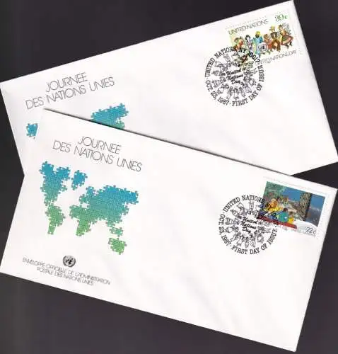 UNO NEW YORK 1987 Mi-Nr. 540/41 FDC