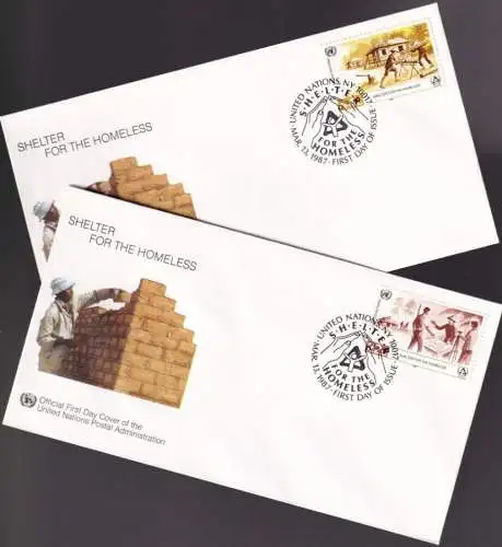 UNO NEW YORK 1987 Mi-Nr. 520/21 FDC