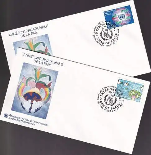 UNO NEW YORK 1986 Mi-Nr. 497/98 FDC