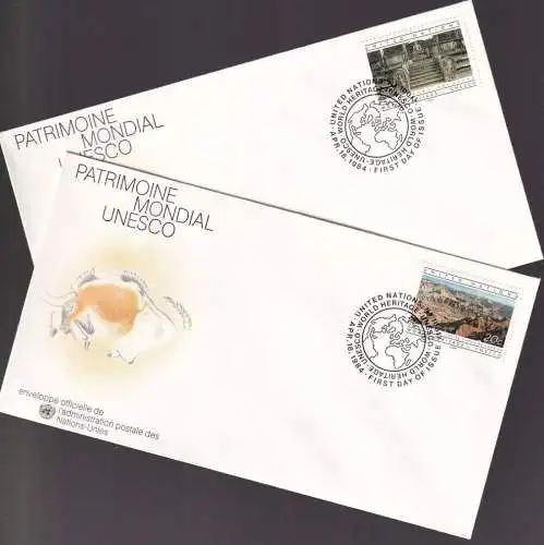 UNO NEW YORK 1984 Mi-Nr. 444/45 FDC