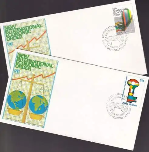 UNO NEW YORK 1980 Mi-Nr. 340/41 FDC