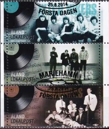 ALAND 2014 Mi-Nr. 396/98 o used - aus Abo