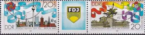 DDR 1989 Mi-Nr. 3248/49 Zusammendruck o used - aus Abo