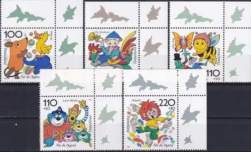 DEUTSCHLAND 1998 Mi-Nr. 1990/94 Eckrand ** MNH