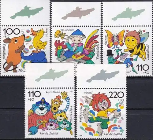DEUTSCHLAND 1998 Mi-Nr. 1990/94 ** MNH