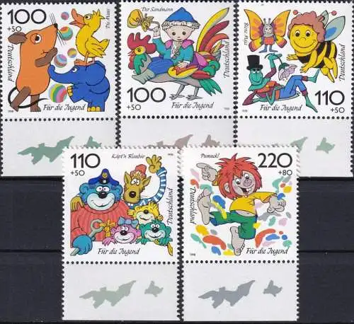 DEUTSCHLAND 1998 Mi-Nr. 1990/94 ** MNH