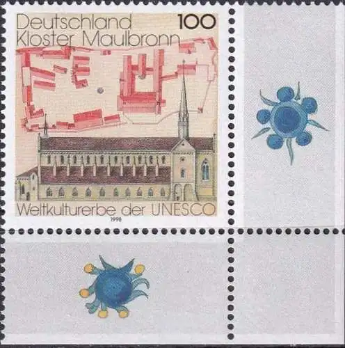 DEUTSCHLAND 1998 Mi-Nr. 1966 Eckrand ** MNH
