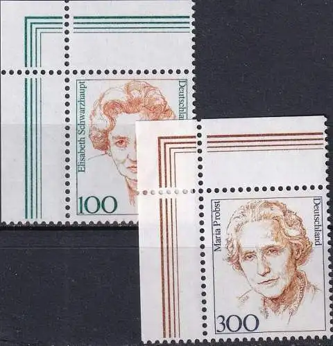 DEUTSCHLAND 1997 Mi-Nr. 1955/56 Eckrand ** MNH