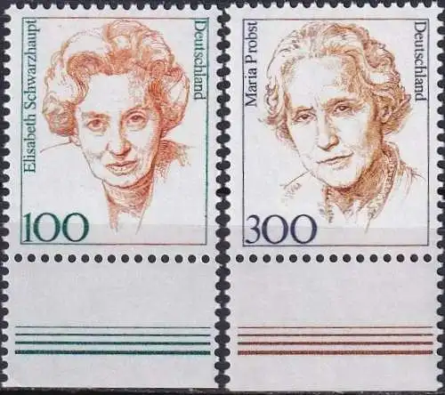 DEUTSCHLAND 1997 Mi-Nr. 1955/56 Unterrand ** MNH