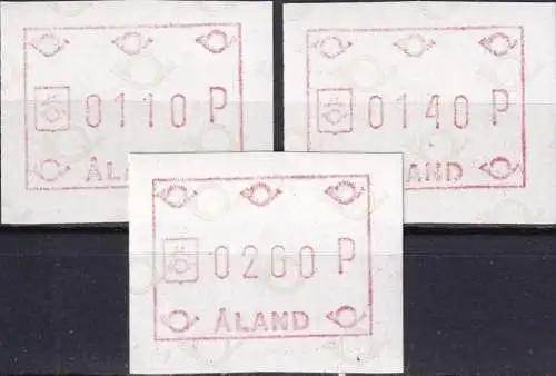 ALAND 1984 Mi-Nr. ATM 1 Satz 1 Automatenmarken ** MNH