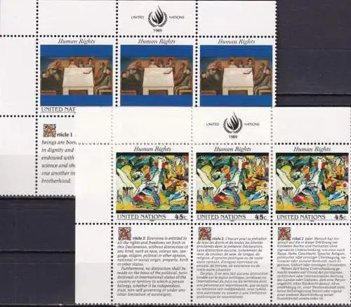 UNO NEW YORK 1989 Mi-Nr. 595/96 ** MNH