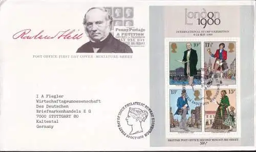 GROSSBRITANNIEN 1979 Mi-Nr. Block 2 FDC
