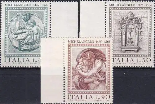 ITALIEN 1975 Mi-Nr. 1483/85 ** MNH