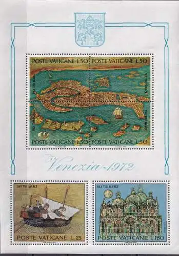 VATIKAN 1972 Mi-Nr. Block 3 ** MNH