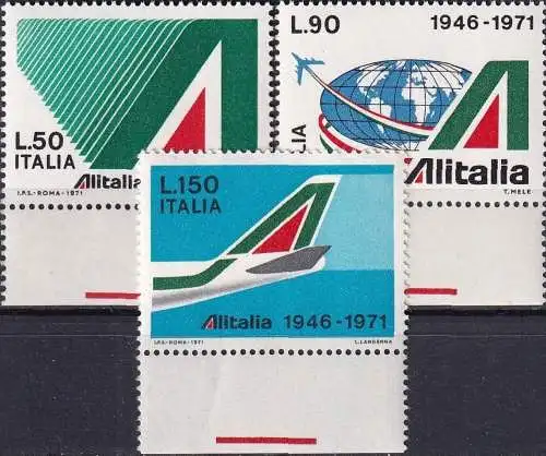 ITALIEN 1971 Mi-Nr. 1343/45 ** MNH