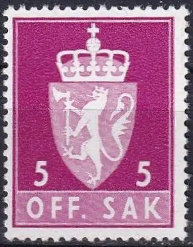 NORWEGEN 1980 Mi-Nr. D 106 Dienstmarke ** MNH