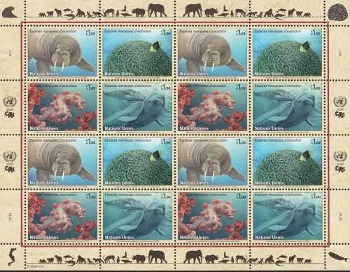 UNO GENF 2008 Mi-Nr. 588/91 Kleinbogen ** MNH